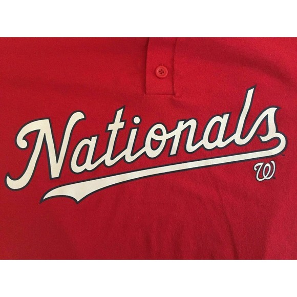 Washington Nationals Majestic 2 Button Replica Jersey T-shirt Size Youth Medium - Picture 3 of 6